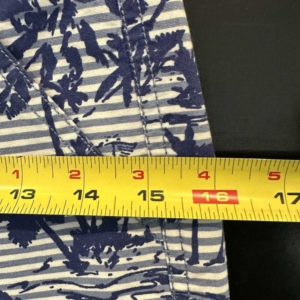 Vineyard Vines Pants Womens 00 Blue White Palm Tree Stripe‎ Sailboat Stretch